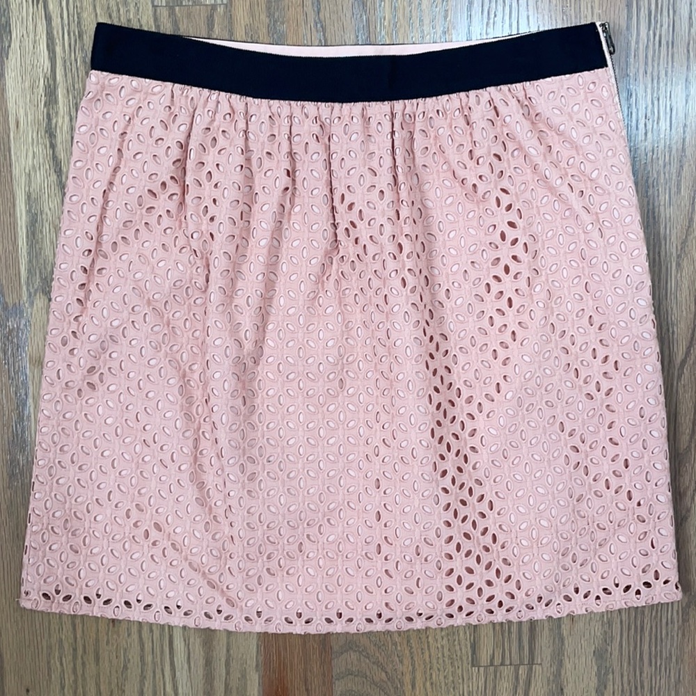 Loft Light Pink and Black Pencil Skirt